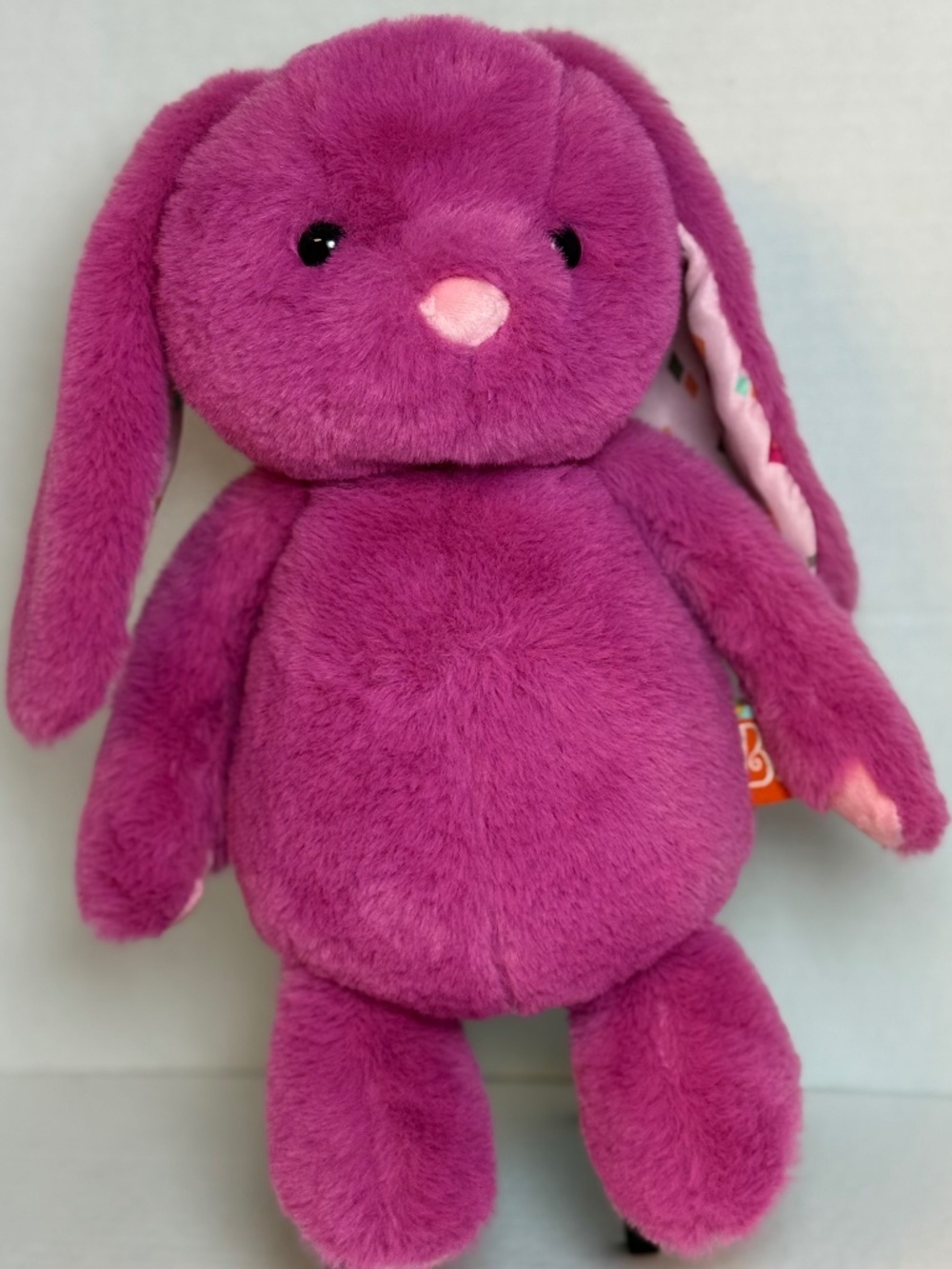 B Softies Pink Bunny Plush 11in
